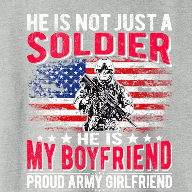 My Friend Is A Soldier Hero Proud Army Friend Funny Gift Women's Crop Top Tee