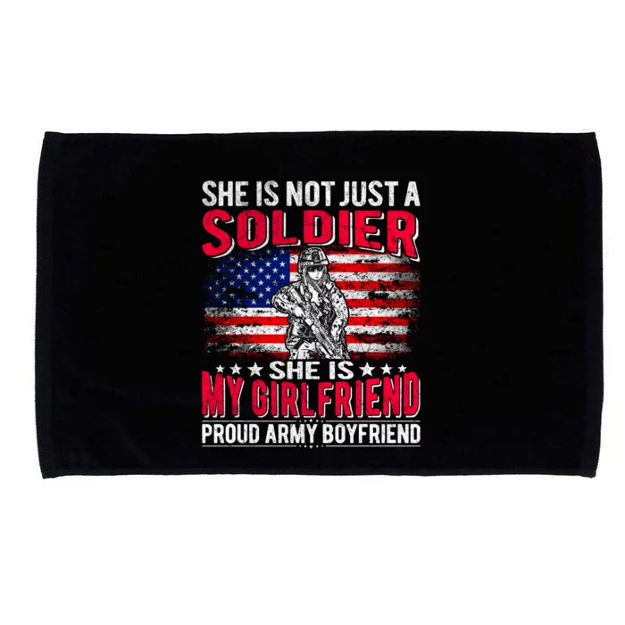 My Friend Is Soldier Hero Proud Army Friend Military Cool Gift Microfiber Hand Towel