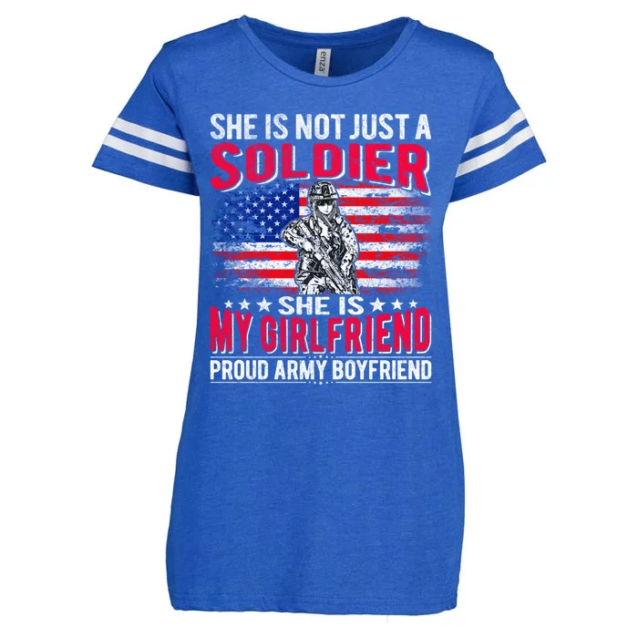 My Friend Is Soldier Hero Proud Army Friend Military Cool Gift Enza Ladies Jersey Football T-Shirt