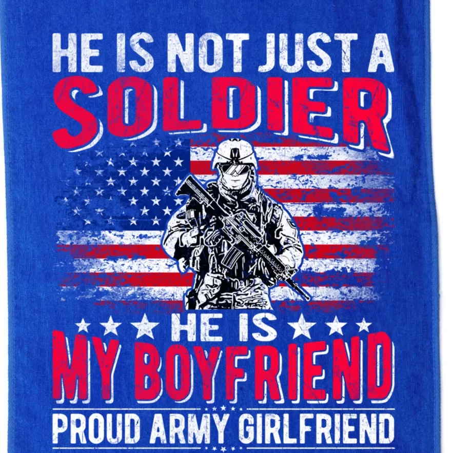 My Friend Is A Soldier Hero Proud Army Friend Funny Gift Platinum Collection Golf Towel