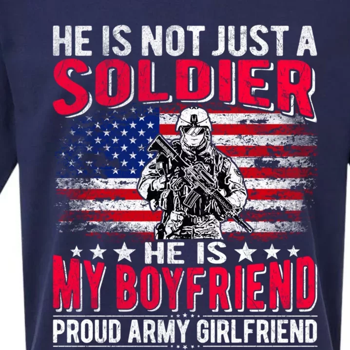 My Friend Is A Soldier Hero Proud Army Friend Funny Gift Sueded Cloud Jersey T-Shirt