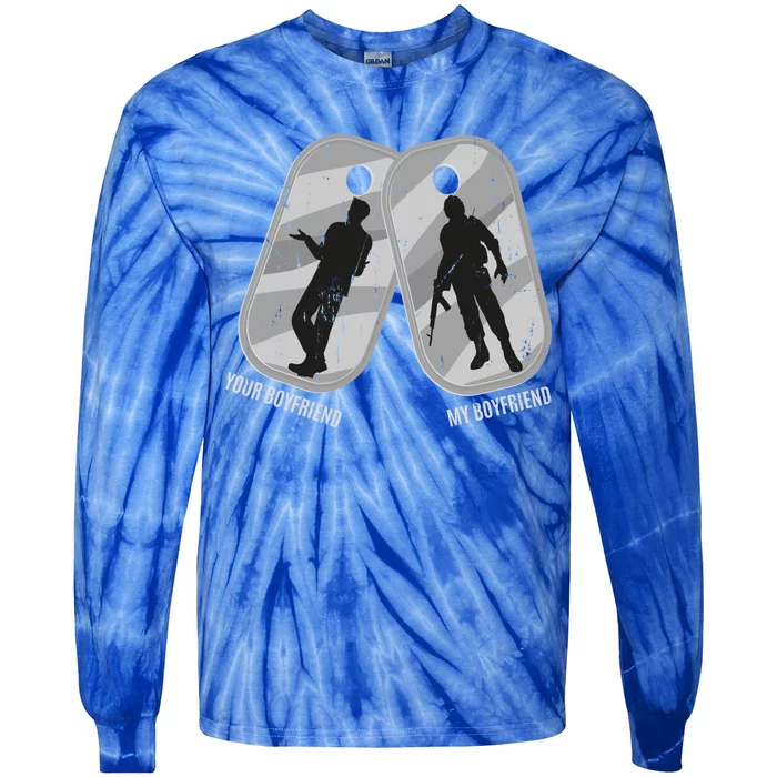 My Friend Is In Army Tee Military Proud Friend Design Great Gift Tie-Dye Long Sleeve Shirt