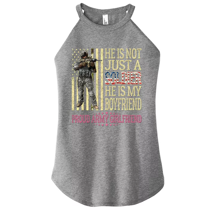 My Friend Is My Soldier Hero Gift Proud Army Friend Gift Funny Gift Women’s Perfect Tri Rocker Tank