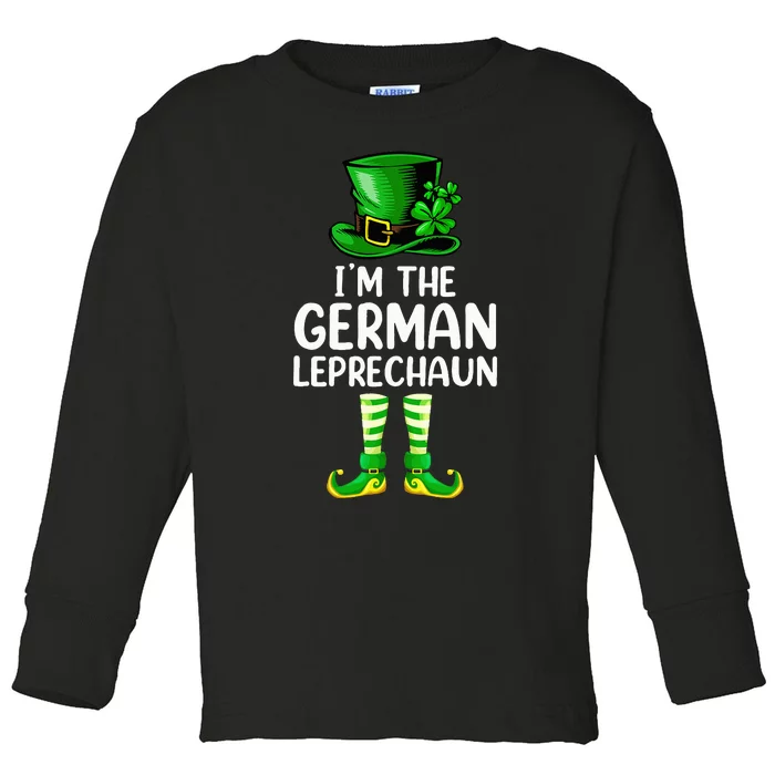 Matching Family I'm The German Leprechaun St Patrick's Day Toddler Long Sleeve Shirt