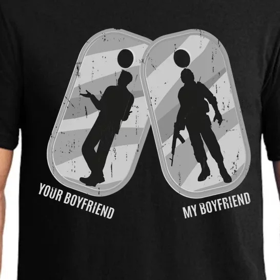 My Friend Is In Army Tee Military Proud Friend Design Gift Pajama Set