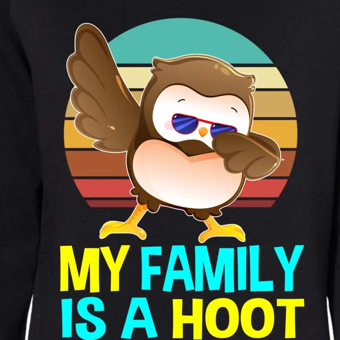 My Family Is A Hoot Cute Dabbing Owl Funny Gift Womens California Wash Sweatshirt