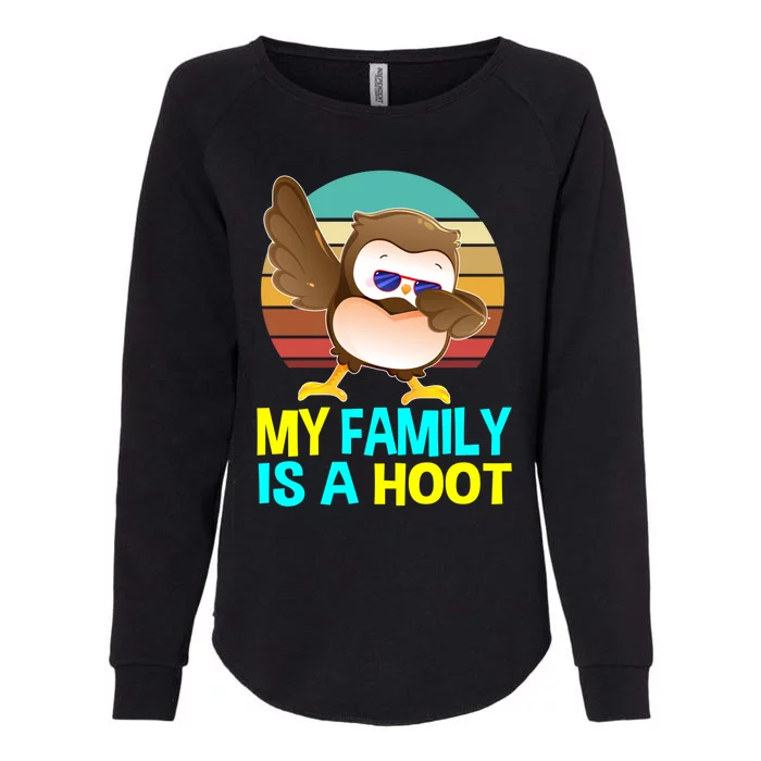 My Family Is A Hoot Cute Dabbing Owl Funny Gift Womens California Wash Sweatshirt