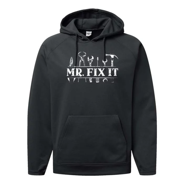 Mr. Fix It For A Handyman Craftsman Performance Fleece Hoodie