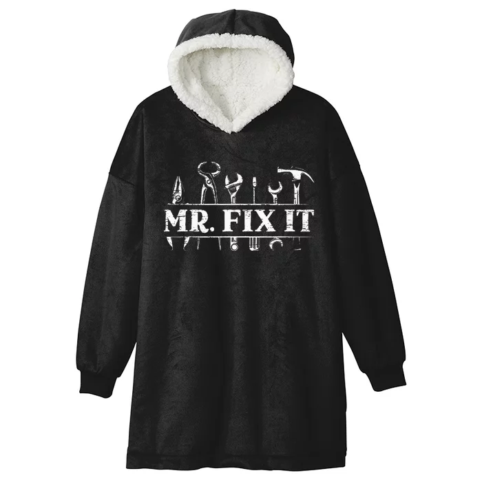 Mr. Fix It For A Handyman Craftsman Hooded Wearable Blanket