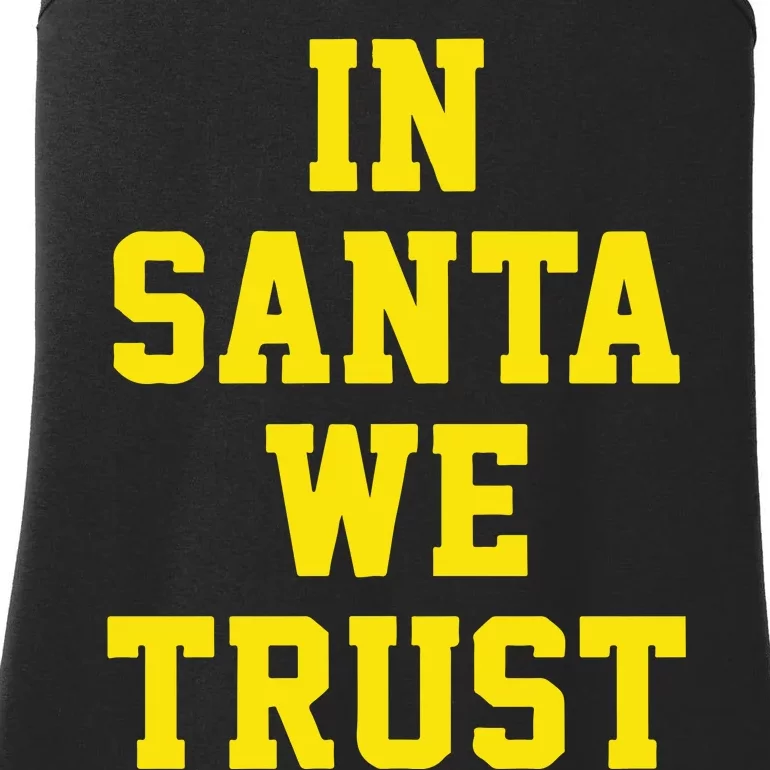 Michigan Football In Santa We Trust Ladies Essential Tank