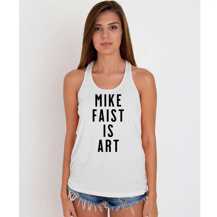 Mike Faist Is Art Women's Knotted Racerback Tank