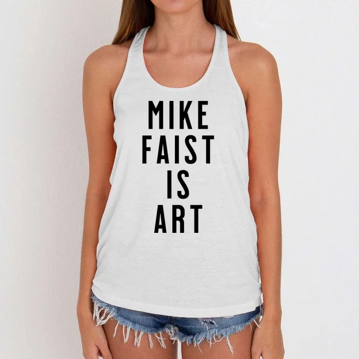 Mike Faist Is Art Women's Knotted Racerback Tank