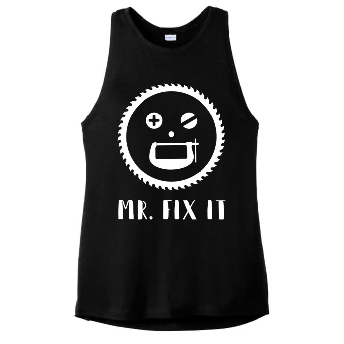 Mr Fix It Handy Dad Meaningful Gift Ladies Tri-Blend Wicking Tank