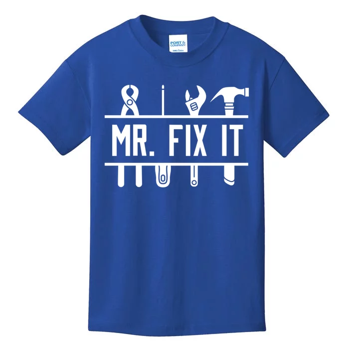 Mr Fix It Dad Fathers Day Daddy Husband Handy Grandpa Gift Kids T-Shirt