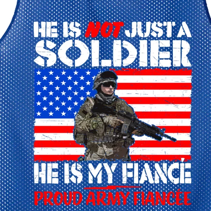 My Fiance Is A Soldier Proud Army Fiancee Gift Military Family Cool Gift Mesh Reversible Basketball Jersey Tank