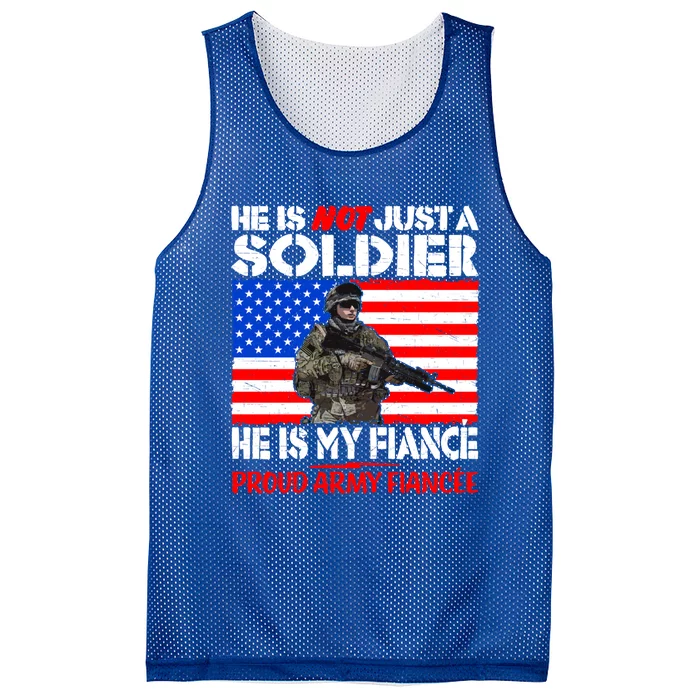 My Fiance Is A Soldier Proud Army Fiancee Gift Military Family Cool Gift Mesh Reversible Basketball Jersey Tank