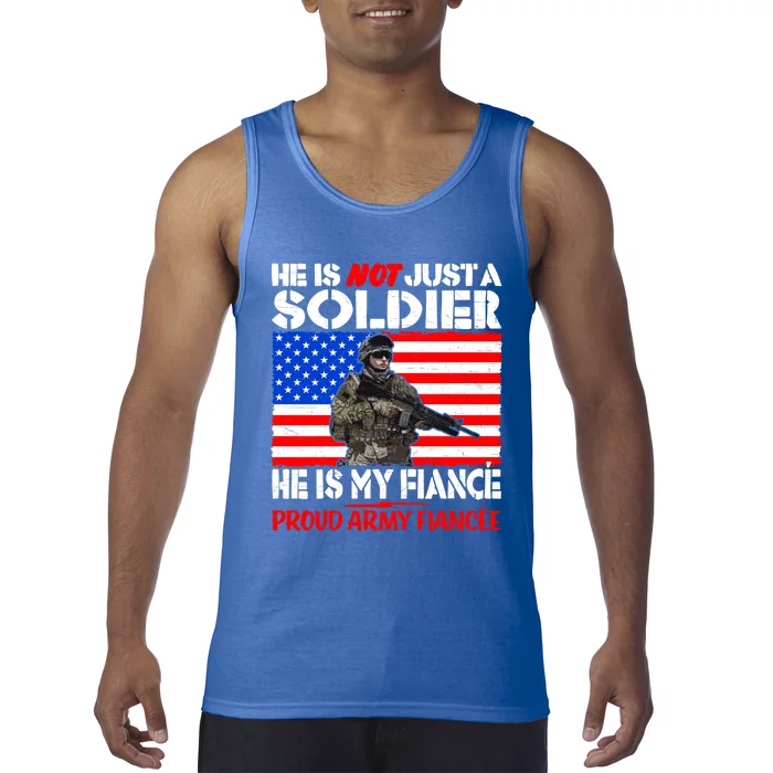 My Fiance Is A Soldier Proud Army Fiancee Gift Military Family Cool Gift Tank Top