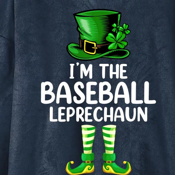 Matching Family I'm The Baseball Leprechaun St Patrick's Day Gift Hooded Wearable Blanket