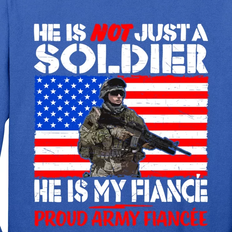 My Fiance Is A Soldier Proud Army Fiancee Gift Military Family Gift Long Sleeve Shirt