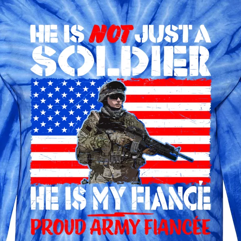 My Fiance Is A Soldier Proud Army Fiancee Gift Military Family Gift Tie-Dye Long Sleeve Shirt