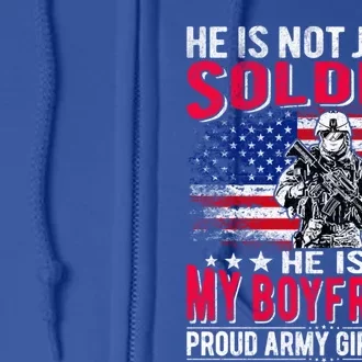 My Friend Is A Soldier Hero Proud Army Friend Funny Gift Full Zip Hoodie