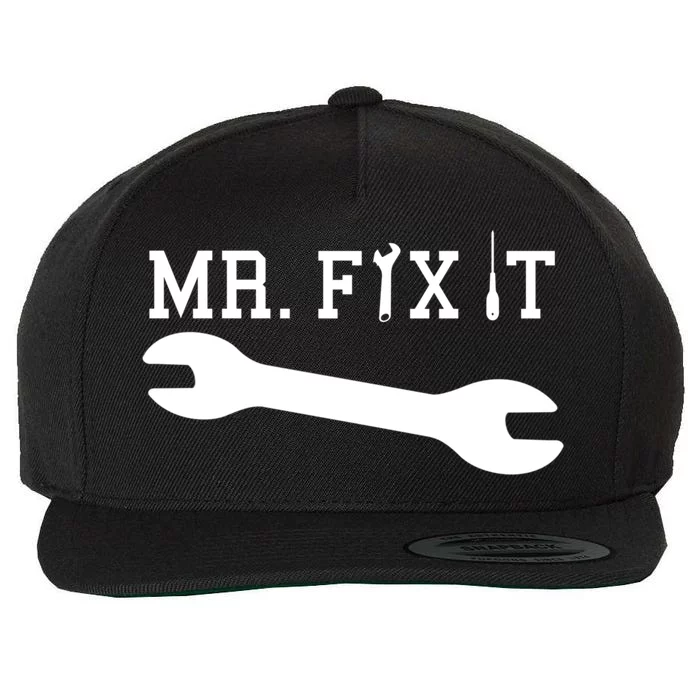 Mr Fix It Handy Dad Mechanic Fathers Day Gift Meaningful Gift Wool Snapback Cap