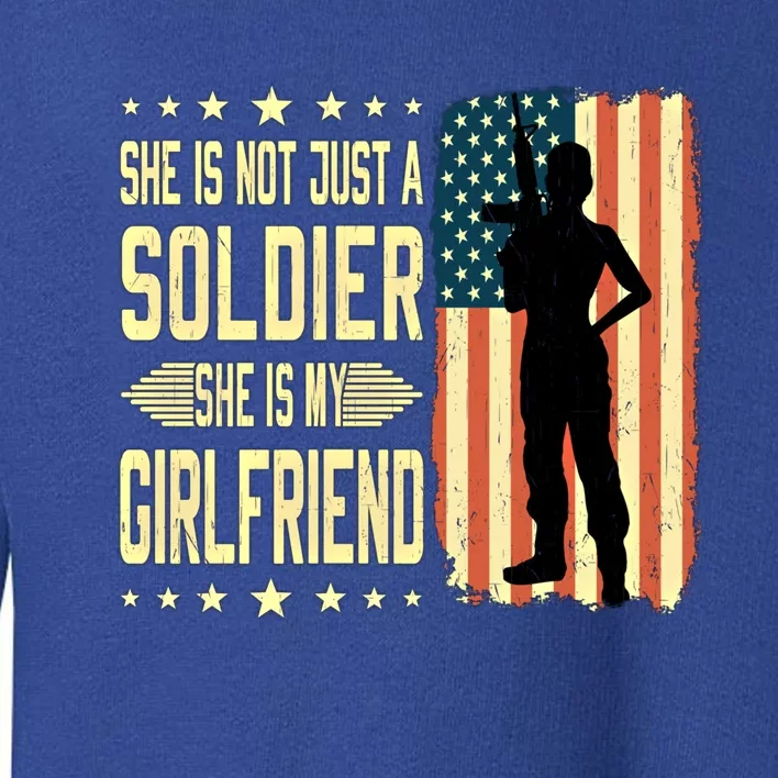 My Friend Is A Soldier Hero Proud Army Friend Funny Gift Toddler Sweatshirt