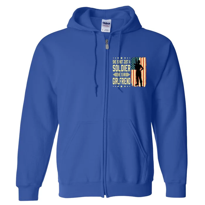 My Friend Is A Soldier Hero Proud Army Friend Funny Gift Full Zip Hoodie