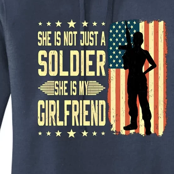 My Friend Is A Soldier Hero Proud Army Friend Funny Gift Women's Pullover Hoodie