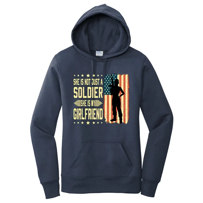 My Friend Is A Soldier Hero Proud Army Friend Funny Gift Women's Pullover Hoodie