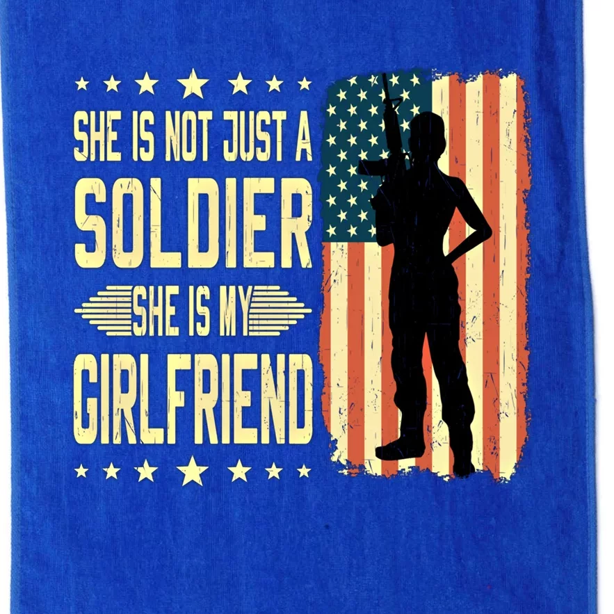 My Friend Is A Soldier Hero Proud Army Friend Funny Gift Platinum Collection Golf Towel