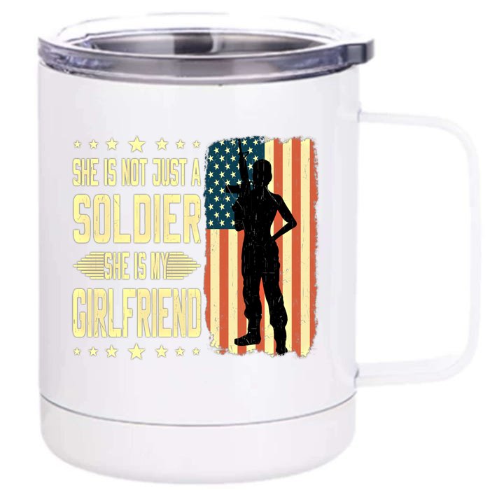 My Friend Is A Soldier Hero Proud Army Friend Funny Gift Front & Back 12oz Stainless Steel Tumbler Cup