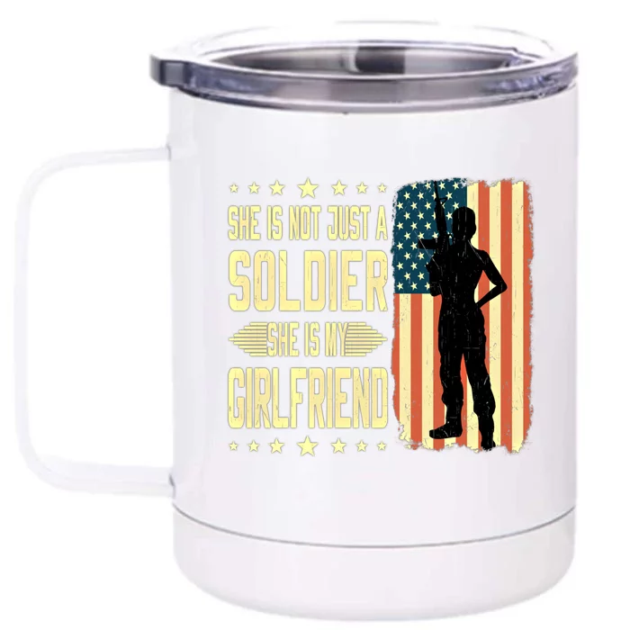 My Friend Is A Soldier Hero Proud Army Friend Funny Gift Front & Back 12oz Stainless Steel Tumbler Cup