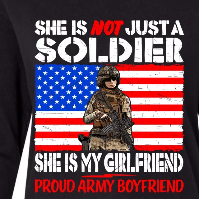 My Friend Is A Soldier Proud Army Friend Lover Gift Womens Cotton Relaxed Long Sleeve T-Shirt