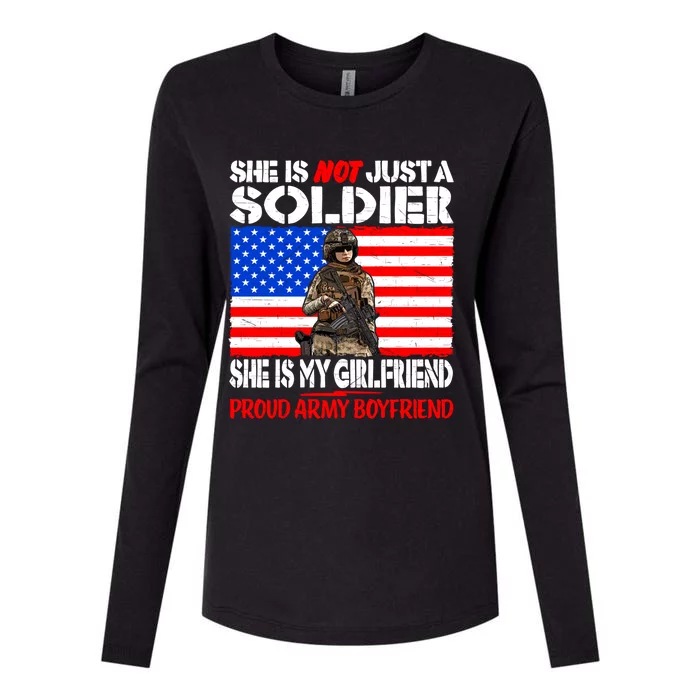 My Friend Is A Soldier Proud Army Friend Lover Gift Womens Cotton Relaxed Long Sleeve T-Shirt