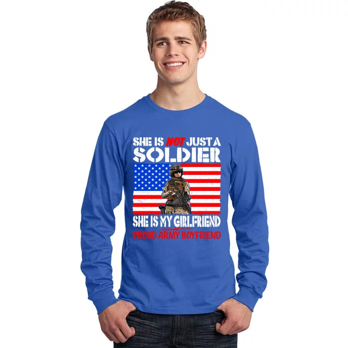 My Friend Is A Soldier Proud Army Friend Lover Gift Tall Long Sleeve T-Shirt