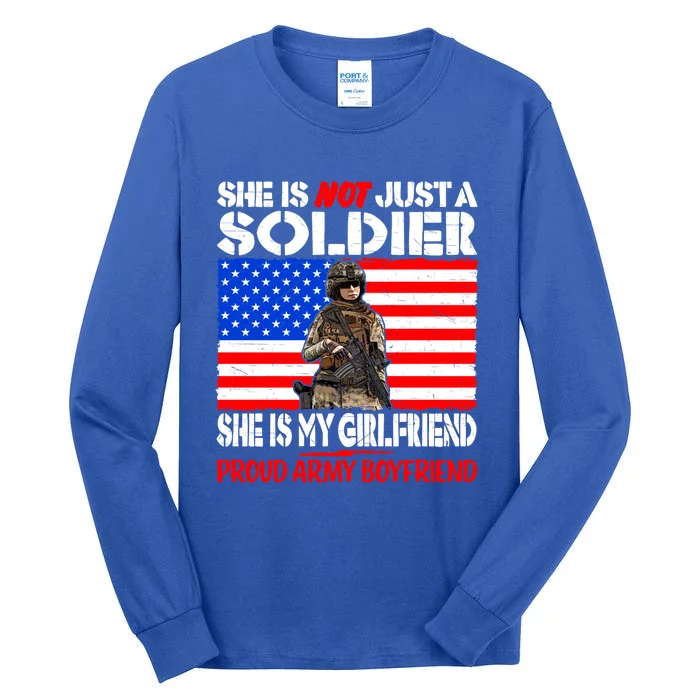 My Friend Is A Soldier Proud Army Friend Lover Gift Tall Long Sleeve T-Shirt