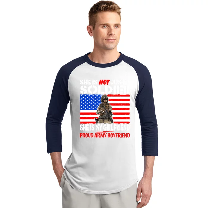 My Friend Is A Soldier Proud Army Friend Lover Gift Baseball Sleeve Shirt