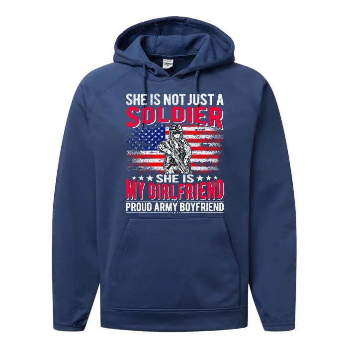 My Friend Is Soldier Hero Proud Army Friend Military Gift Performance Fleece Hoodie