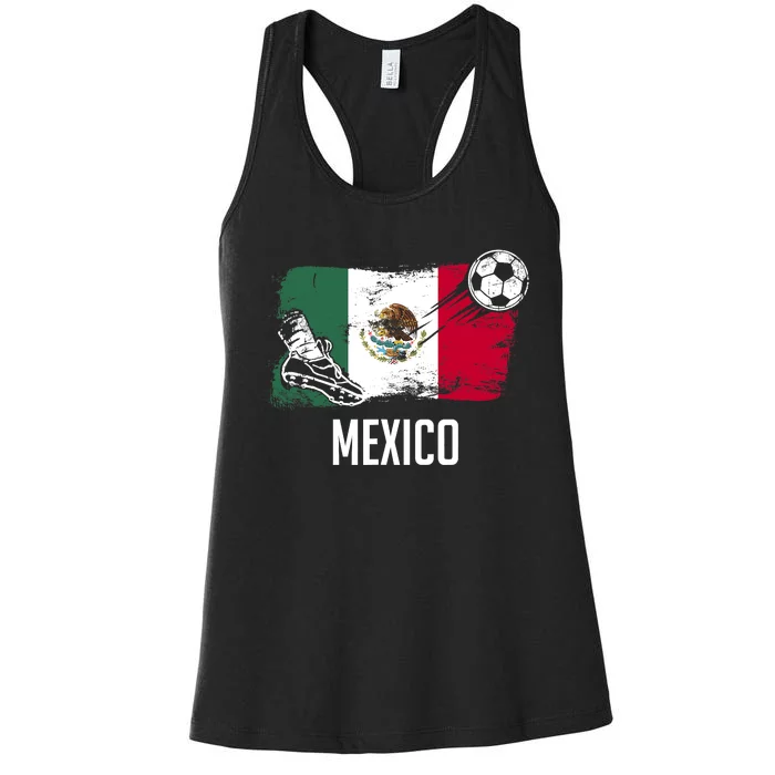 Mexico Flag Jersey Mexican Soccer Team Mexican Women's Racerback Tank