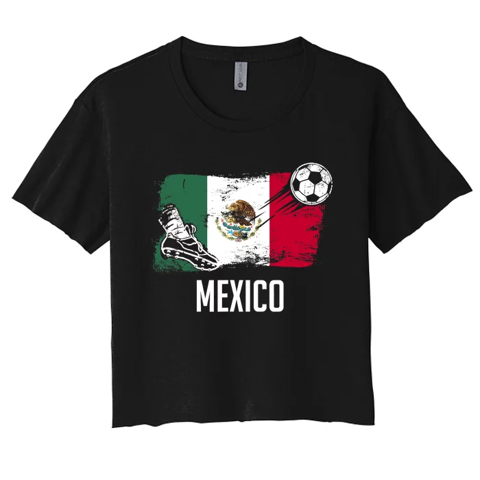 Mexico Flag Jersey Mexican Soccer Team Mexican Women's Crop Top Tee