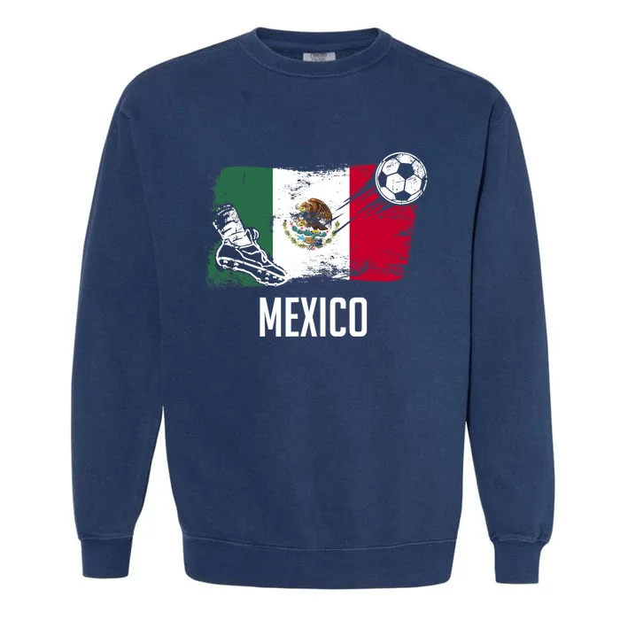 Mexico Flag Jersey Mexican Soccer Team Mexican Garment-Dyed Sweatshirt