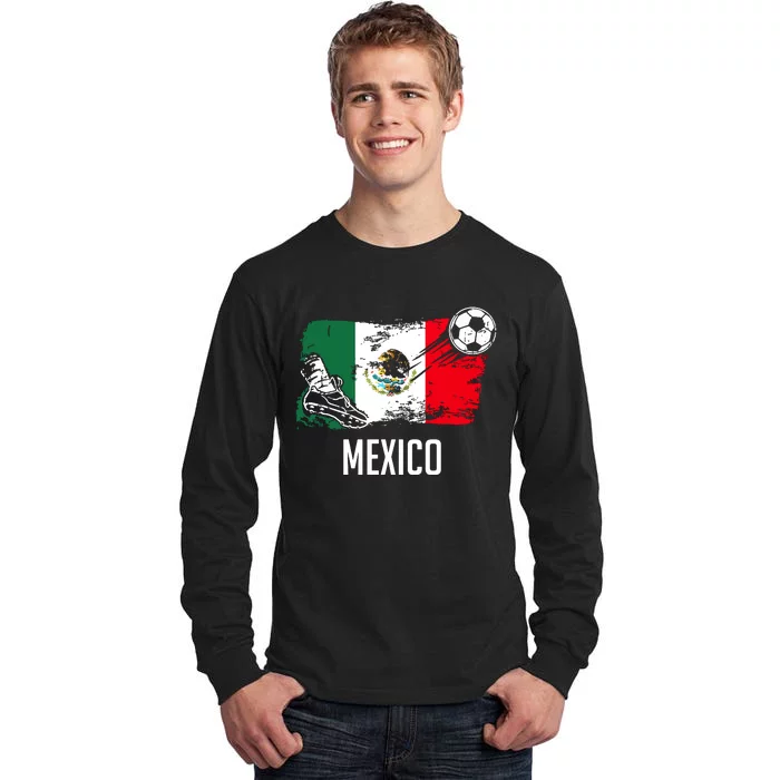 Mexico Flag Jersey Mexican Soccer Team Mexican Tall Long Sleeve T-Shirt