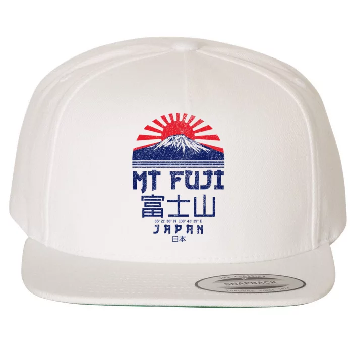 Mt. Fuji Japan Vintage Retro Souvenir Tokyo Japanese Wool Snapback Cap