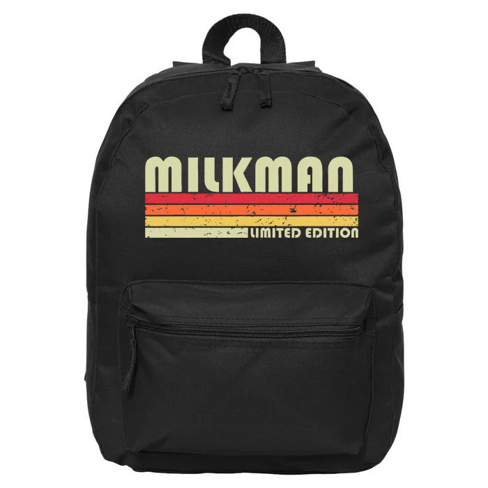 Milkman Funny Job Title Profession Birthday Worker Idea 16 in Basic Backpack