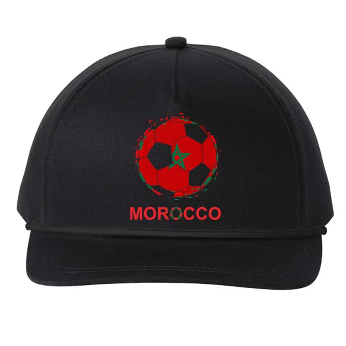 Morocco Flag Jersey Supporter Moroccan Soccer Team Moroccan Snapback Five-Panel Rope Hat