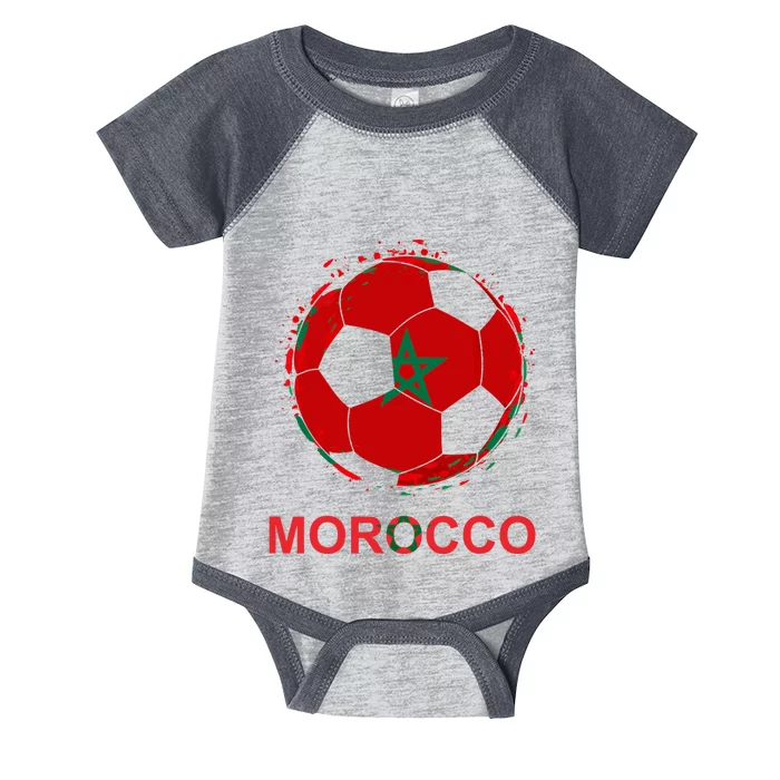 Morocco Flag Jersey Supporter Moroccan Soccer Team Moroccan Infant Baby Jersey Bodysuit