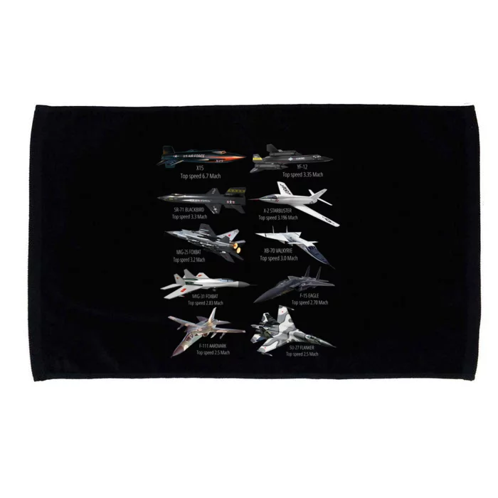 Military's Fastest Jet Fighters Aircraft Plane Of The World Microfiber Hand Towel