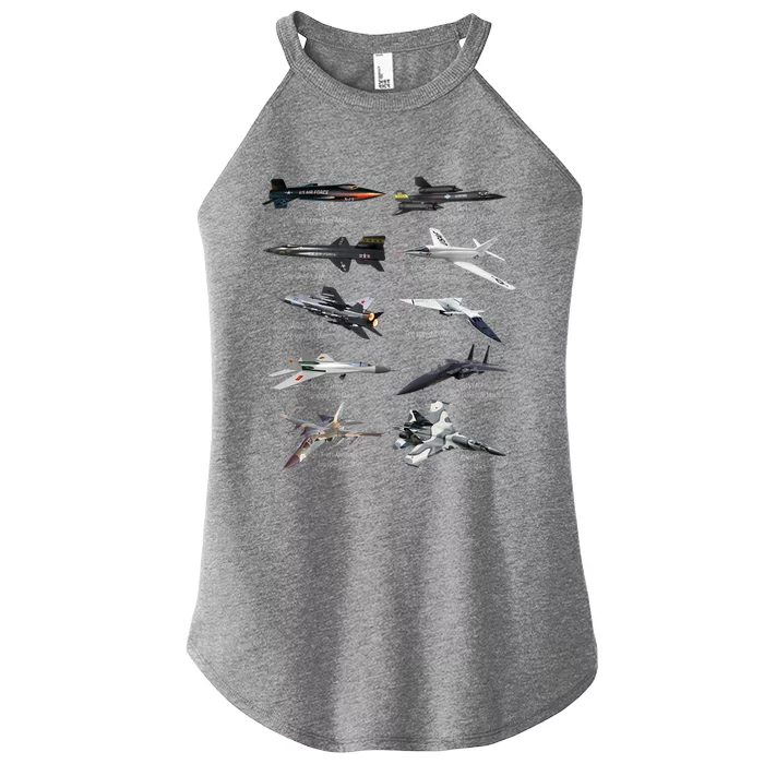 Military's Fastest Jet Fighters Aircraft Plane Of The World Women’s Perfect Tri Rocker Tank