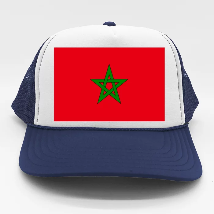 Morocco Football Jersey Moroccan Flag Moroccan Soccer Cute Gift Trucker Hat